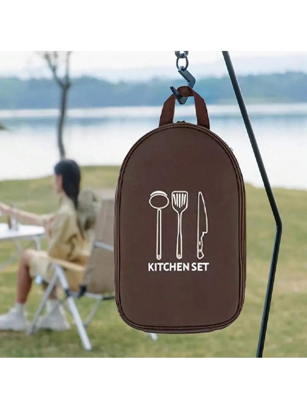 Camping Cooking Container - Outdoor Camping ถุงเก็บเครื่องครัวทําอาหาร Organizer เครื่องครัวคอนเทนเนอร์กระเป๋าแบบพกพาปิคนิค BBQ