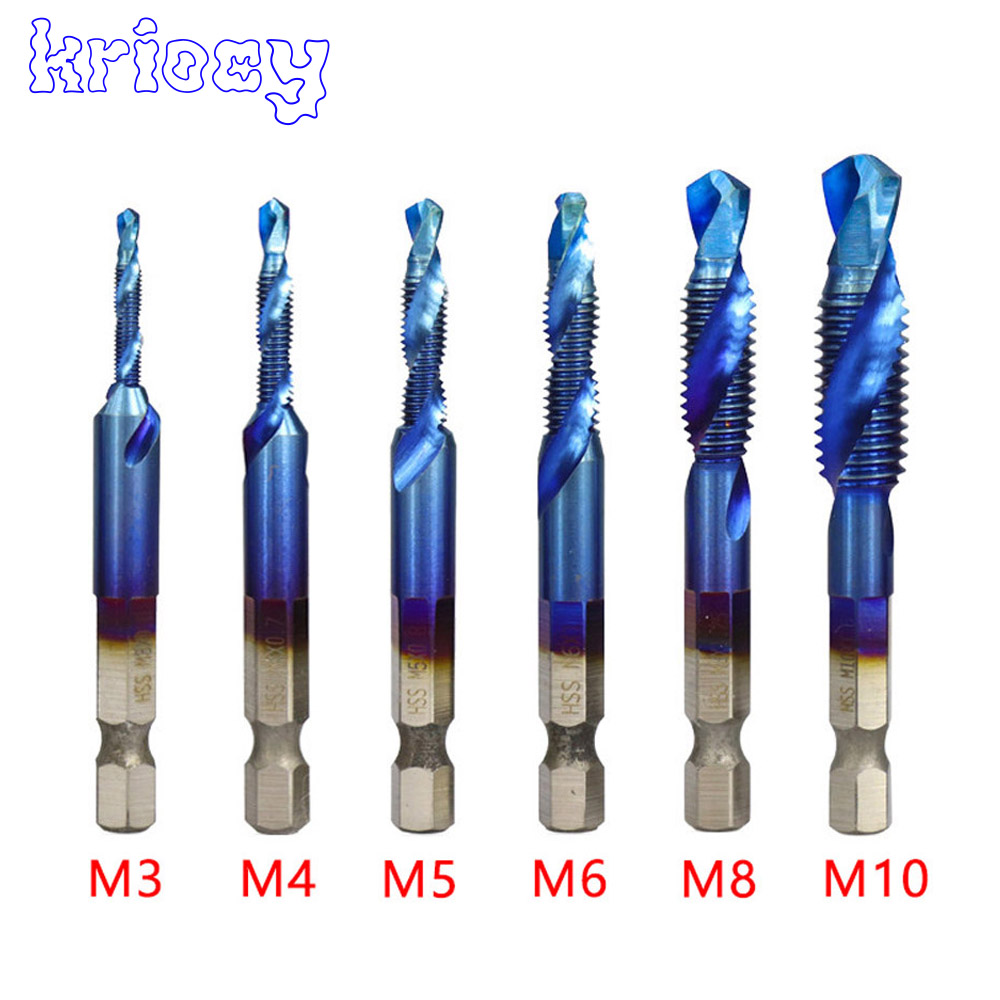 Mess Kit Titanium - Hex Shank HSS สกรูเมตริกเจาะ Bits สกรูเครื่อง