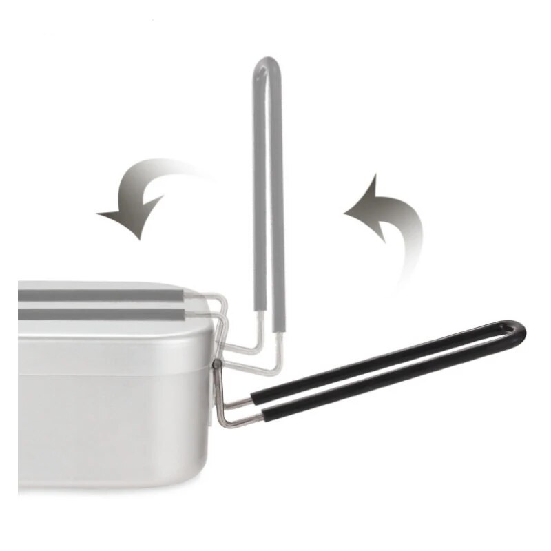 Camping Cooking Meals - กล่องอาหารกลางวันอลูมิเนียมขนาด 800/1400 มล. สำหรับเดินทาง แคมป์ปิ้ง ปิกนิก