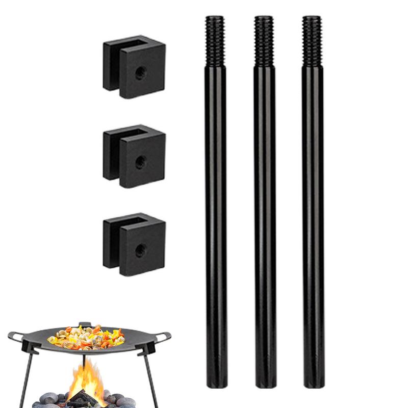 Camping Cooking Pot Tripod - Camping ขาตั้งกล้องสําหรับทําอาหารกลางแจ้ง Fire Pit ขาตั้งกล้องอลูมิเนียมที่ถอดออกได้ปรับความสูงขาตั้งกล้องย่างสําหรับ Campfire