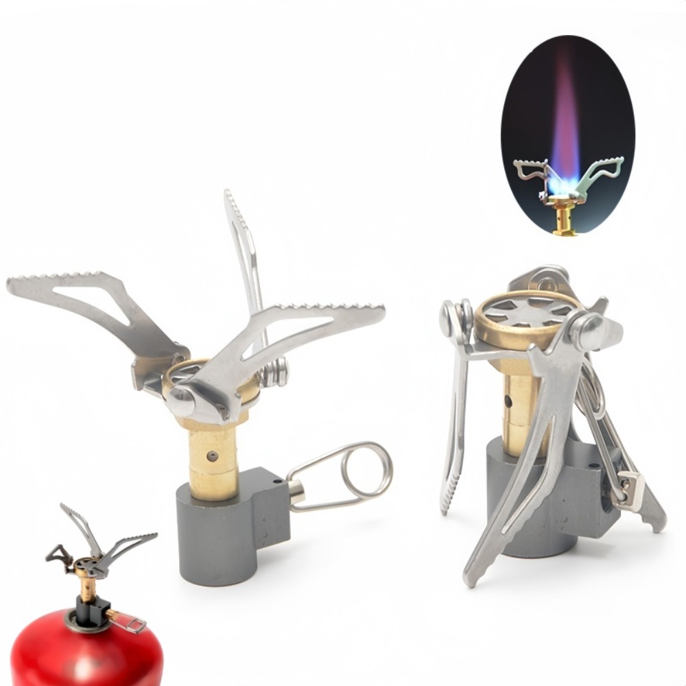 Camping Cooking Gas Stove Portable Tool - เตาพกพาแบบพับได้ 3000W ทำจากอลูมิเนียมอัลลอยด์ น้ำหนักเบาพิเศษ เหมาะสำหรับทำอาหารปิกนิกกลางแจ้ง แคมป์ปิ้ง