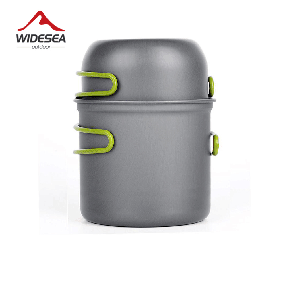 Camping Cooking Utensil Set - Widesea Ultralight Camping อุปกรณ์ทําอาหารบนโต๊ะอาหารกลางแจ้งชุดหม้อเดินป่าปิกนิกท่องเที่ยวจานท่องเที่ยวอุปกรณ์อุปกรณ์