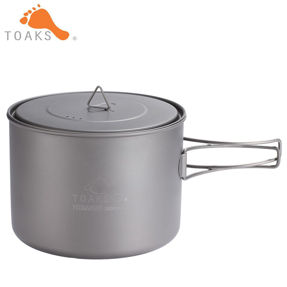Camping Cooking Gear - TOAKS Outdoor Camping 3 In1หม้อไทเทเนียม1600Ml Ultralight