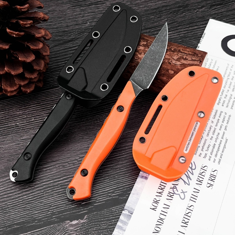 มีดตัดตรงทำมือสำหรับแคมป์ปิ้งก - Camping Cooking Knife With Sheath บทวิจารณ์และราคา