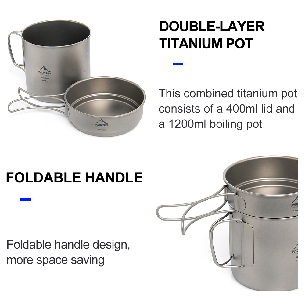 หม้อตั้งแคมป์ไทเทเนียม Ultrali - Camping Cooking Gear บทวิจารณ์และราคา