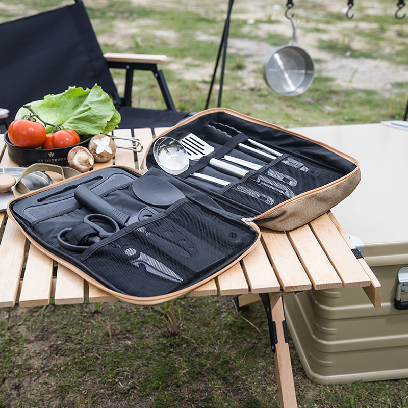 ชุดเครื่องครัวแคมป์ปิ้ง 8 ชิ้น - Camping Cooking Gear บทวิจารณ์และราคา