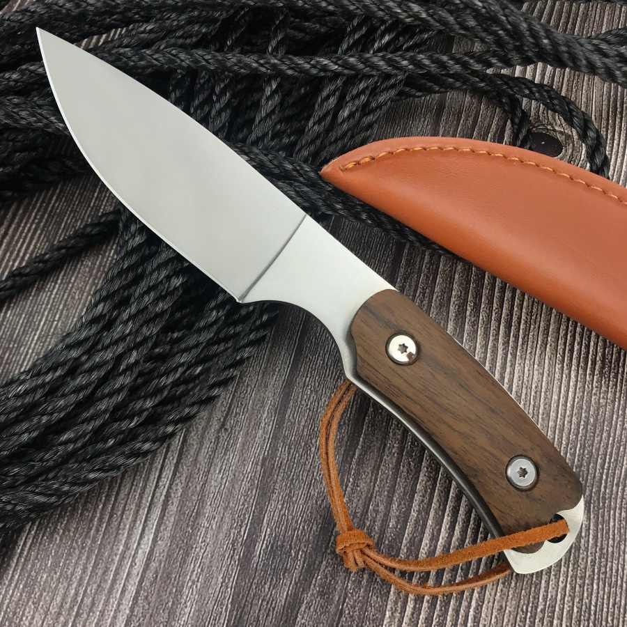 มีดทำมือ น้ำหนักเบา ด้ามไม้ ใบ - Camping Cooking Knife With Sheath บทวิจารณ์และราคา