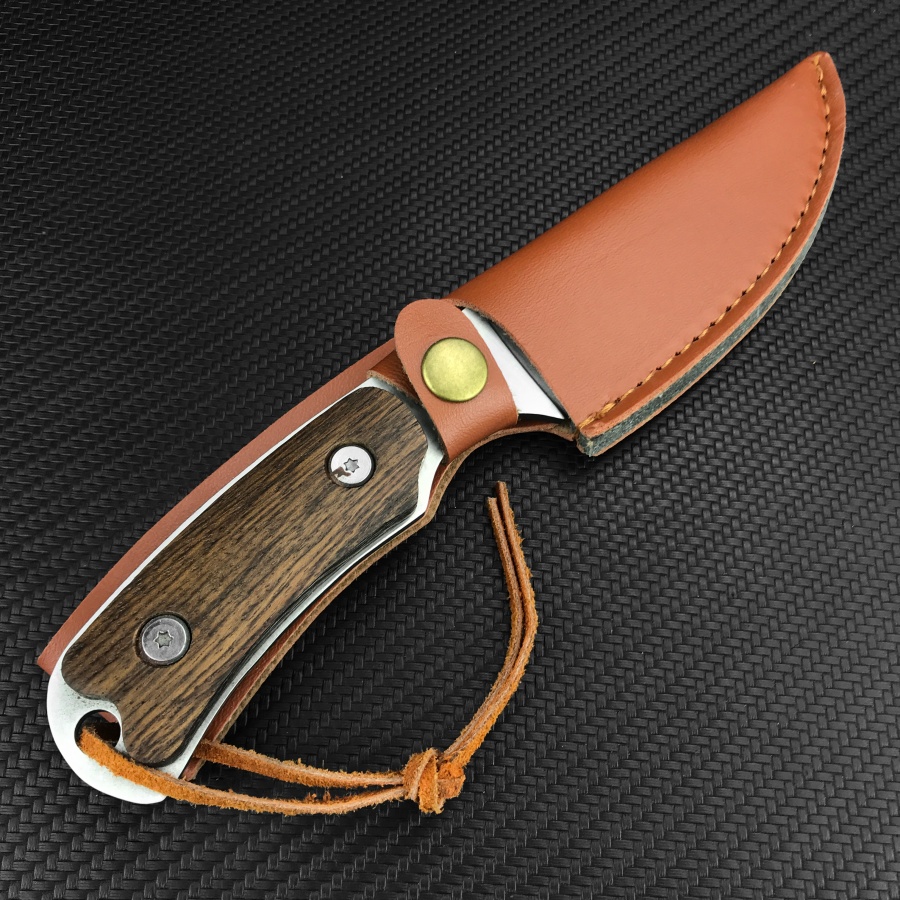 มีดทำมือ น้ำหนักเบา ด้ามไม้ ใบ - Camping Cooking Knife With Sheath บทวิจารณ์และราคา