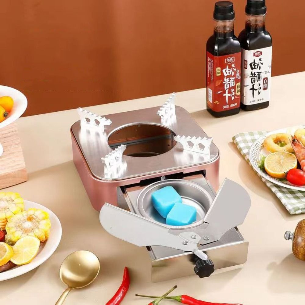 เตาแอลกอฮอล์สแตนเลสแบบพกพา ทรง - Camping Cooking Alcohol บทวิจารณ์และราคา