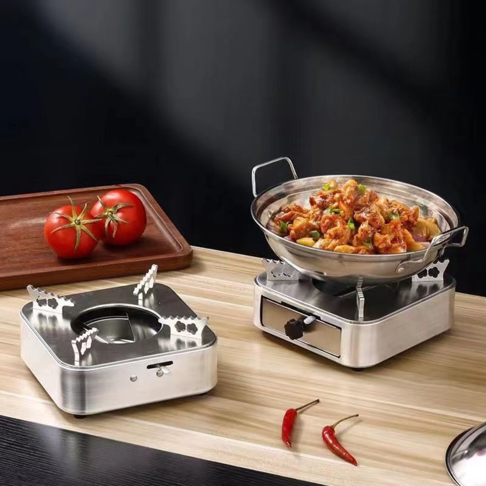 เตาแอลกอฮอล์สแตนเลสแบบพกพา ทรง - Camping Cooking Alcohol บทวิจารณ์และราคา