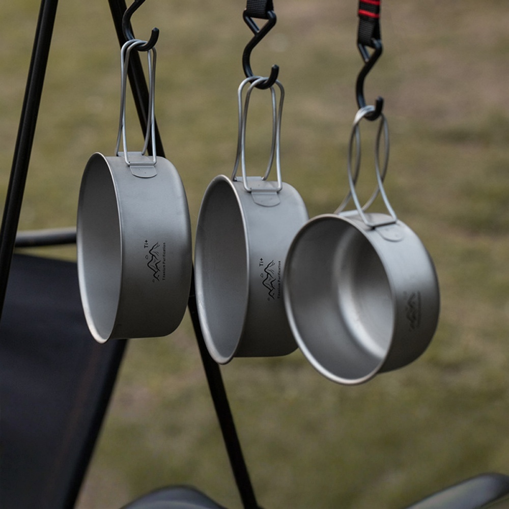 หม้อตั้งแคมป์ไทเทเนียมน้ำหนักเ - Camping Cooking Noodles บทวิจารณ์และราคา