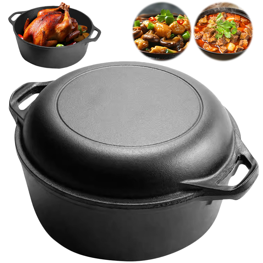 หม้อเหล็กหล่อ 2 in 1 พร้อมหูจั - Camping Cooking Full Set บทวิจารณ์และราคา