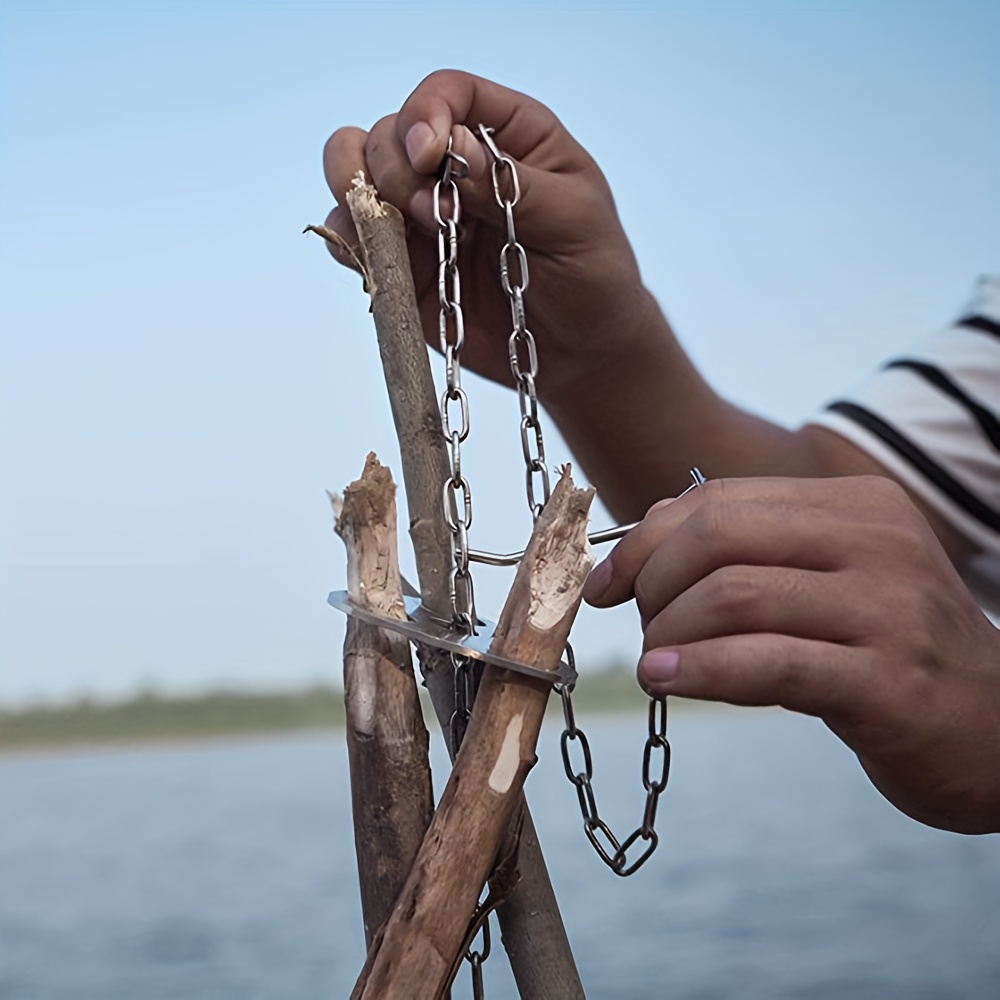 แบบพกพาที่ถอดออกได้กลางแจ้งบาร - Camping Cooking Hanger บทวิจารณ์และราคา