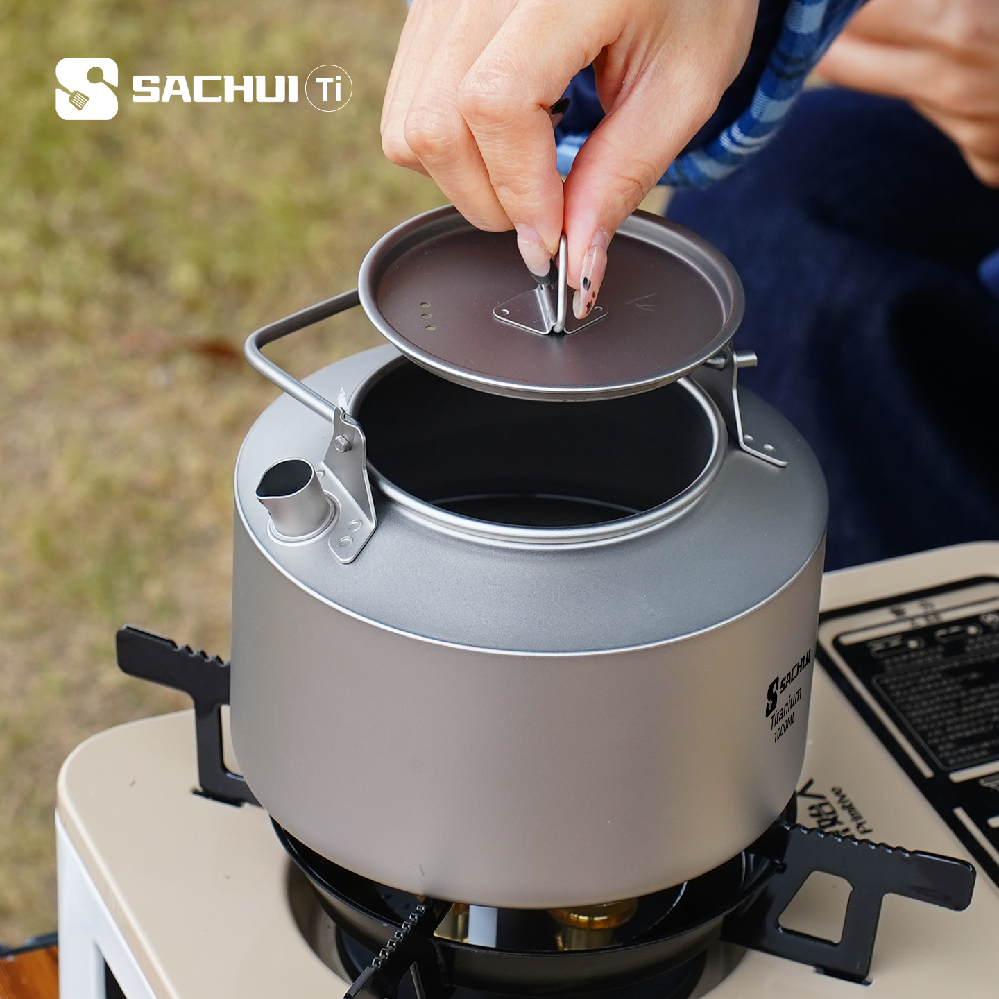 กาต้มน้ำไทเทเนียมบริสุทธิ์ 100 - Camping Cooking Gear บทวิจารณ์และราคา