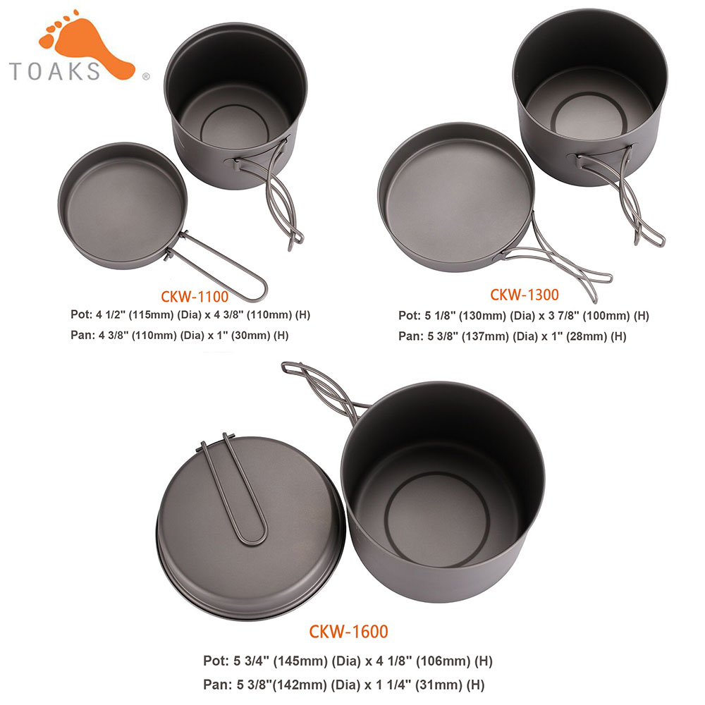 TOAKS ชุดเครื่องครัวไทเทเนียม  - Camping Cooking Utensil Set บทวิจารณ์และราคา