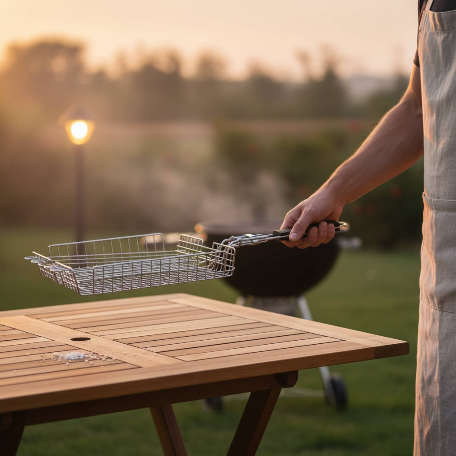 ตะกร้าย่างแบบมีด้ามจับไม้ ตะกร - Camping Cooking Gear บทวิจารณ์และราคา
