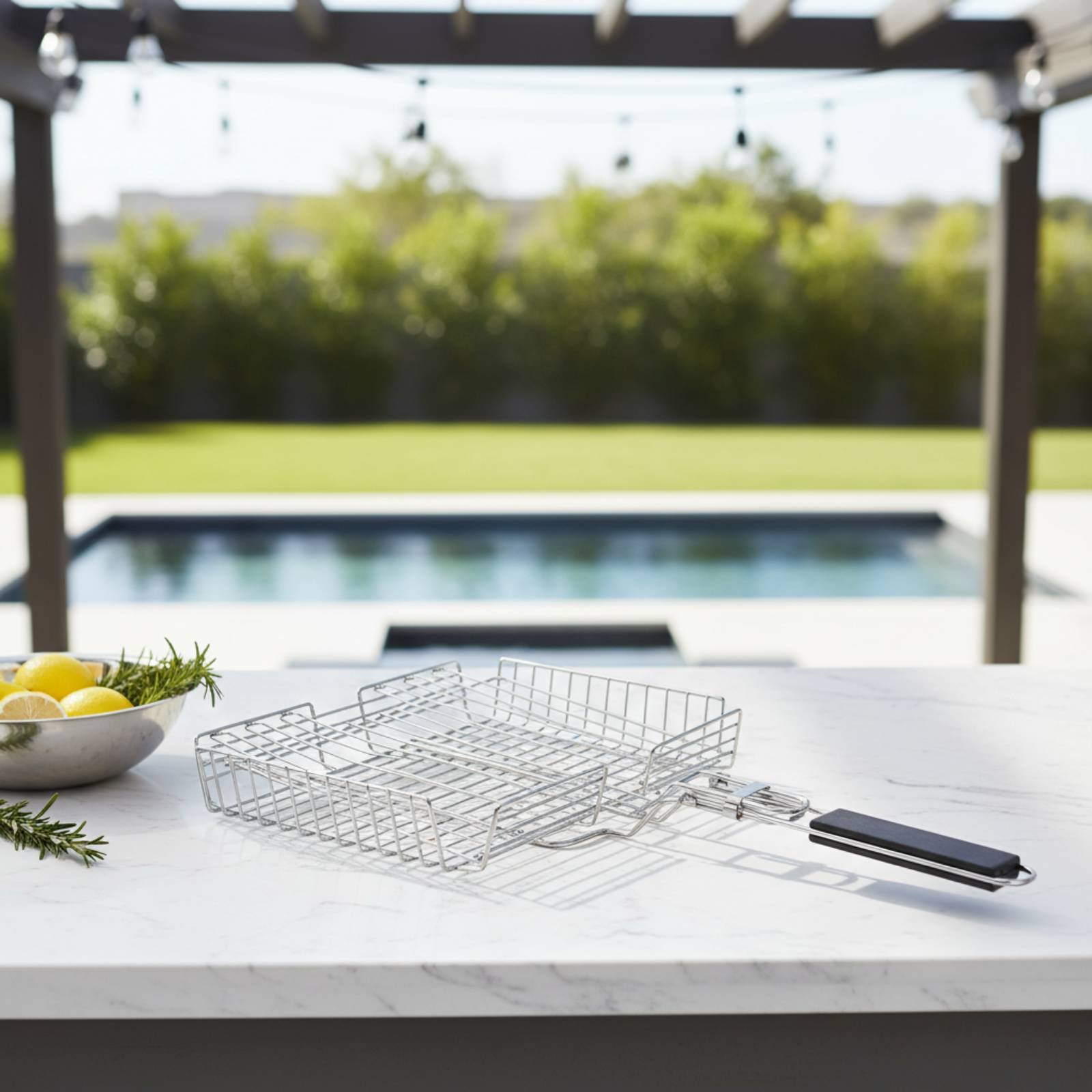 ตะกร้าย่างแบบมีด้ามจับไม้ ตะกร - Camping Cooking Gear บทวิจารณ์และราคา