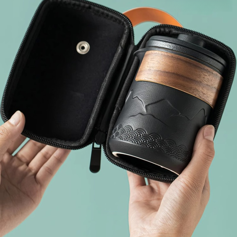 แบบพกพาชุดชาหนึ่งหม้อหนึ่งถ้วย - Camping Cooking Gear บทวิจารณ์และราคา