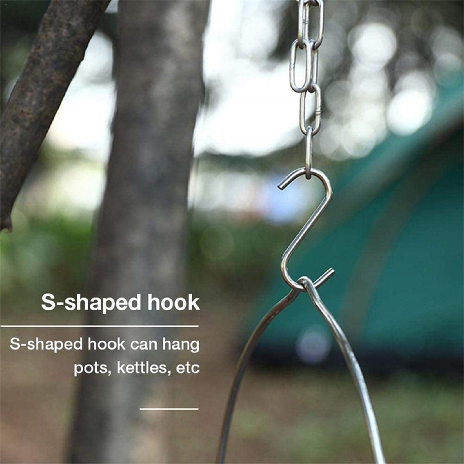 ขาตั้งกล้องสแตนเลสสำหรับตั้งแค - Camping Cooking Pot Tripod บทวิจารณ์และราคา