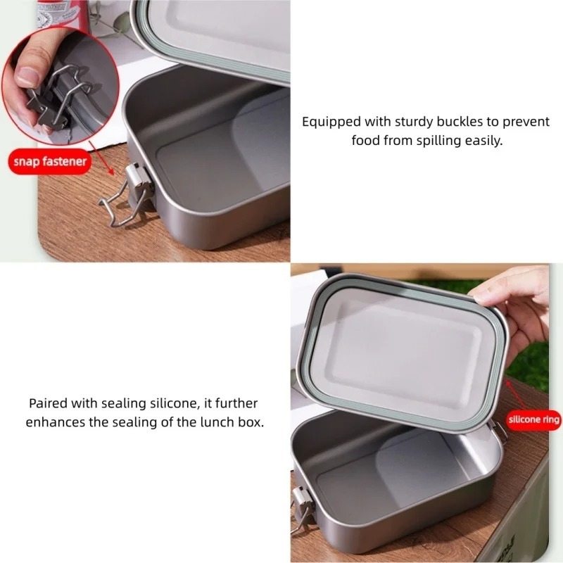 กล่องอาหารกลางวันสแตนเลสพร้อมฝ - Mess Kit Titanium บทวิจารณ์และราคา
