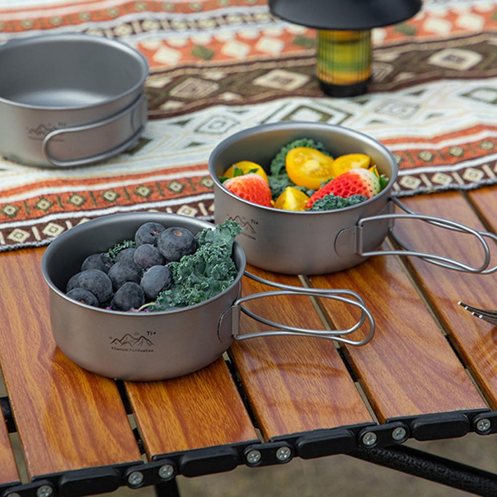 หม้อตั้งแคมป์ไทเทเนียมน้ำหนักเ - Camping Cooking Noodles บทวิจารณ์และราคา