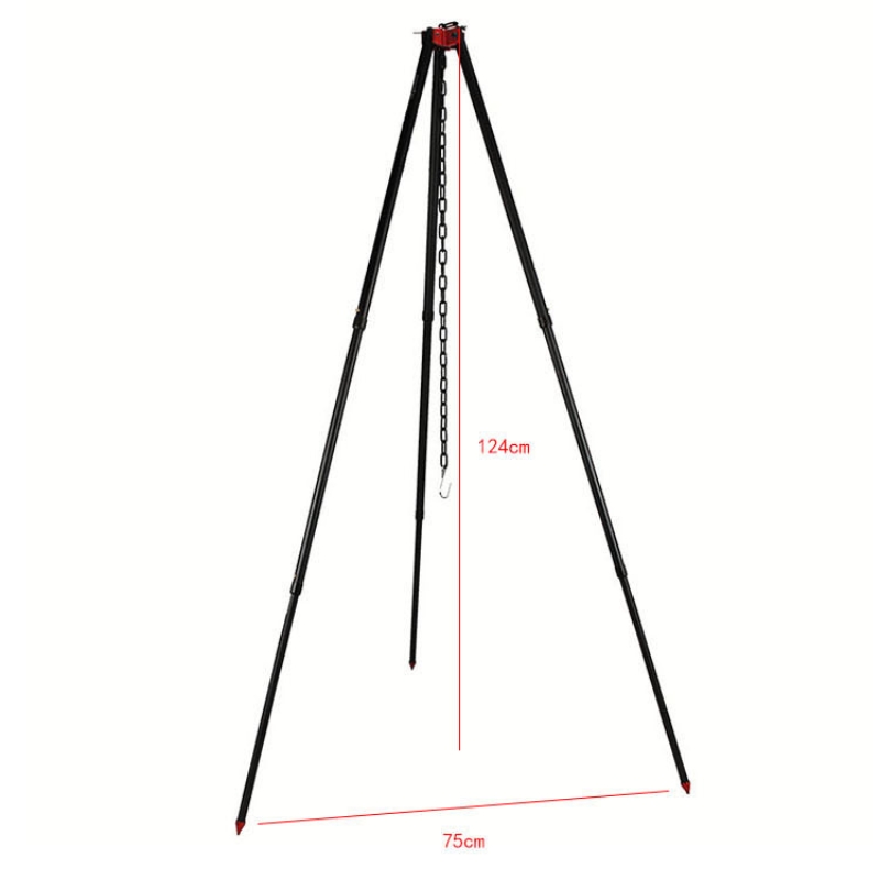 กลางแจ้งขนาดใหญ่ Bonfire ขาตั้ - Camping Cooking Pot Tripod บทวิจารณ์และราคา
