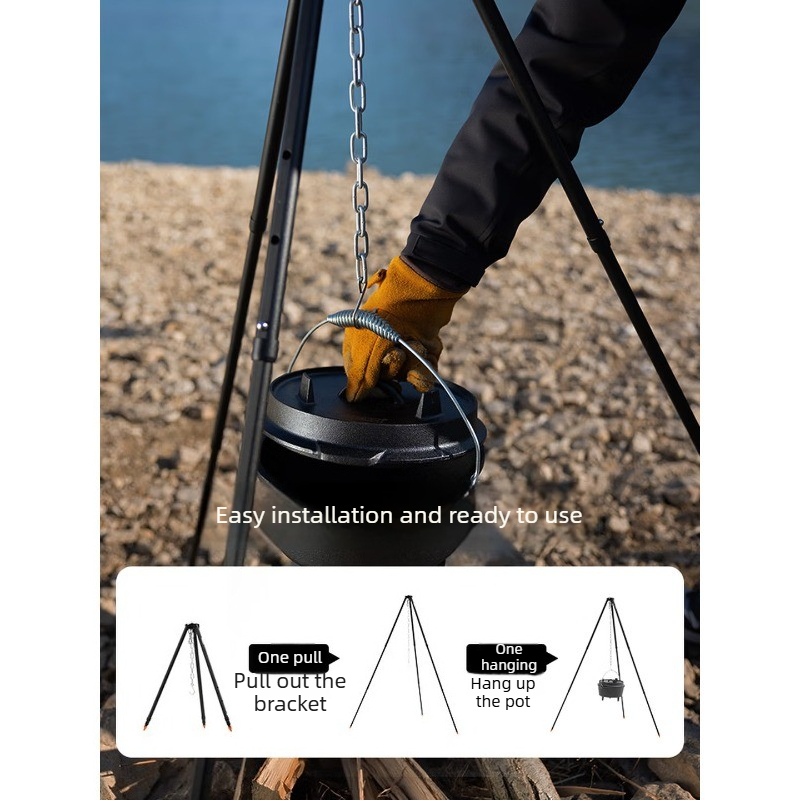 ขาตั้งหม้ออะลูมิเนียมอัลลอยด์พ - Camping Cooking Pot Tripod บทวิจารณ์และราคา