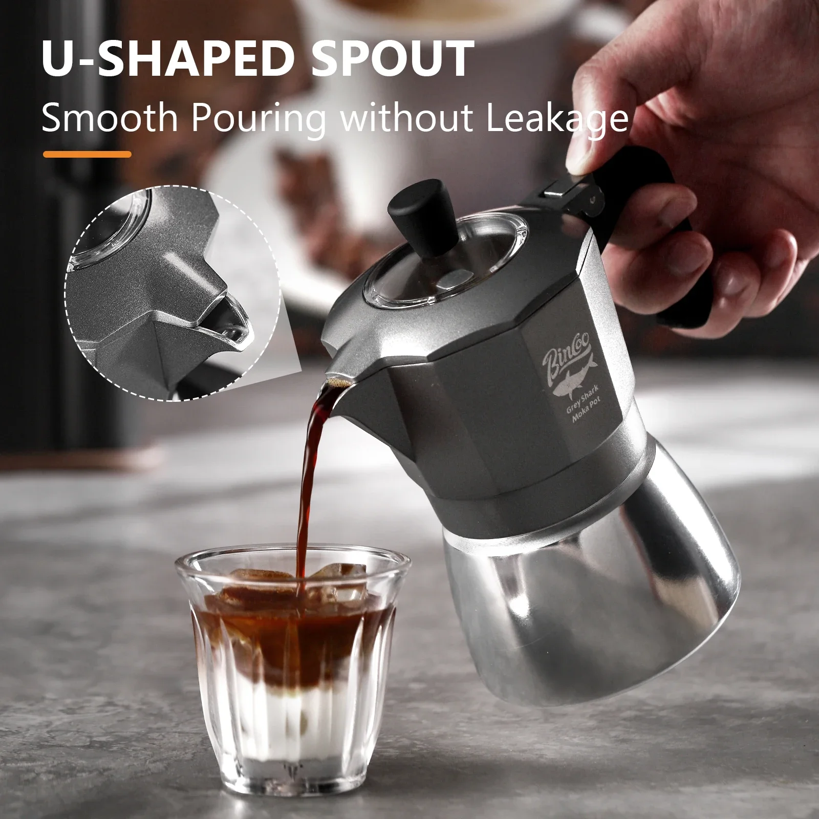 หม้อกาแฟโมก้าพอต Bincoo 2 ถ้วย - Camping Cooking Gear บทวิจารณ์และราคา
