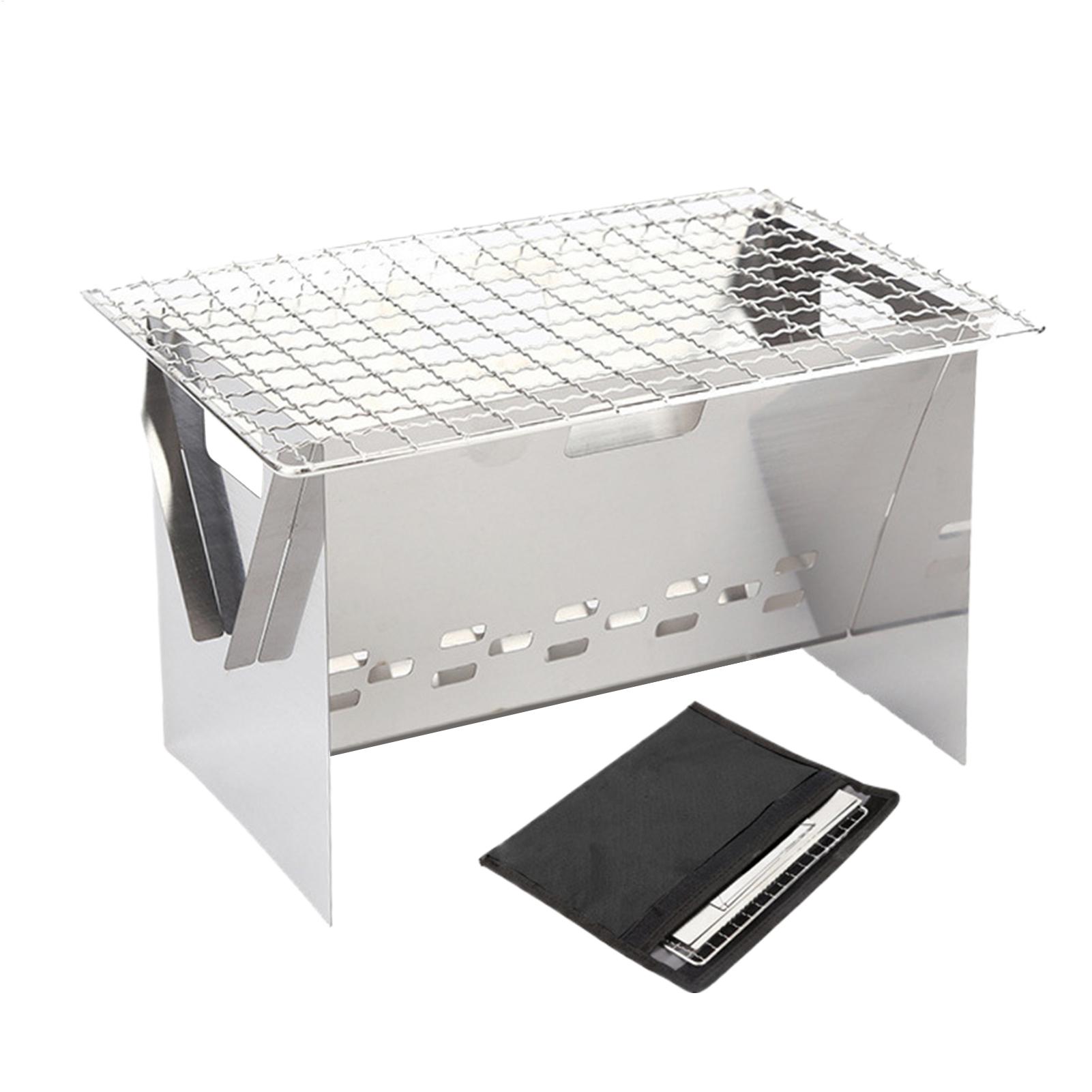 เตาถ่านพับได้แบบพกพา สเตนเลสสต - Camping Cooking Set Compact บทวิจารณ์และราคา