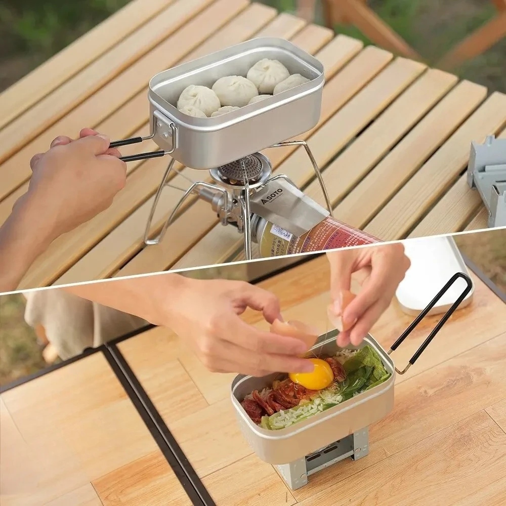 กล่องอาหารกลางวันอลูมิเนียมขนา - Camping Cooking Meals บทวิจารณ์และราคา