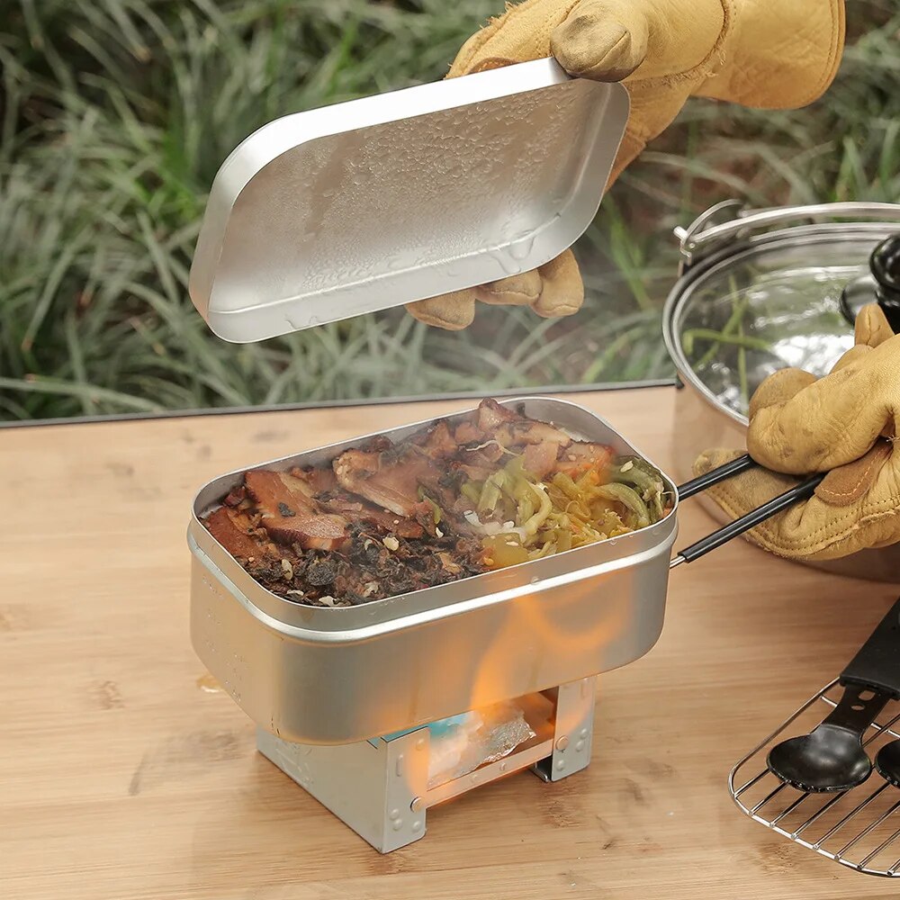 กล่องอาหารกลางวันอลูมิเนียมขนา - Camping Cooking Meals บทวิจารณ์และราคา