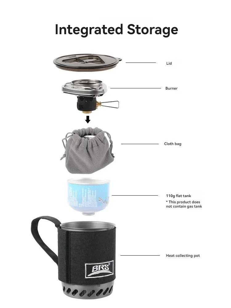 เตาแก๊สพกพา BRS-61 พร้อมฮีทเอ็ - Camping Cooking Gas Stove Portable Tool บทวิจารณ์และราคา