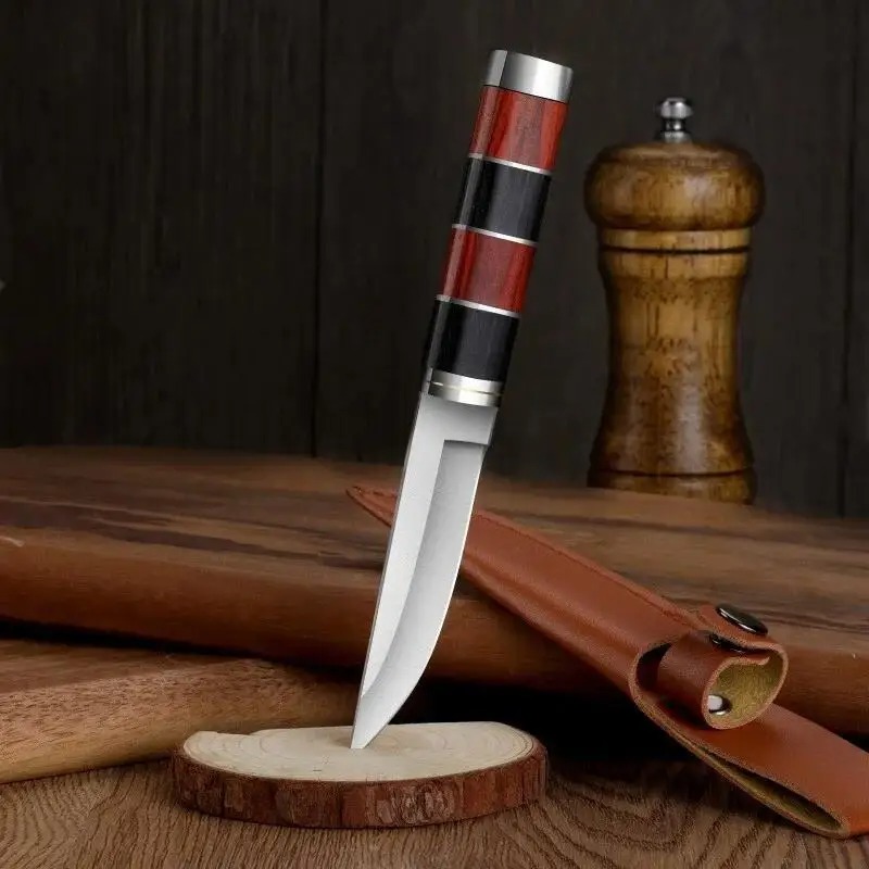 มีดบาร์บีคิวสแตนเลสพรีเมียมพร้ - Camping Cooking Knife With Sheath บทวิจารณ์และราคา
