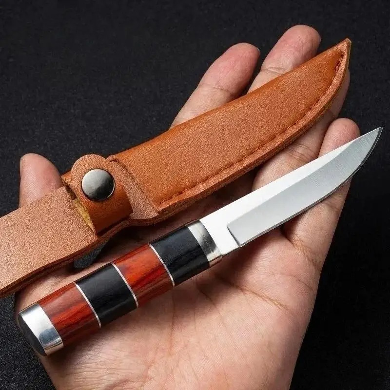 มีดบาร์บีคิวสแตนเลสพรีเมียมพร้ - Camping Cooking Knife With Sheath บทวิจารณ์และราคา