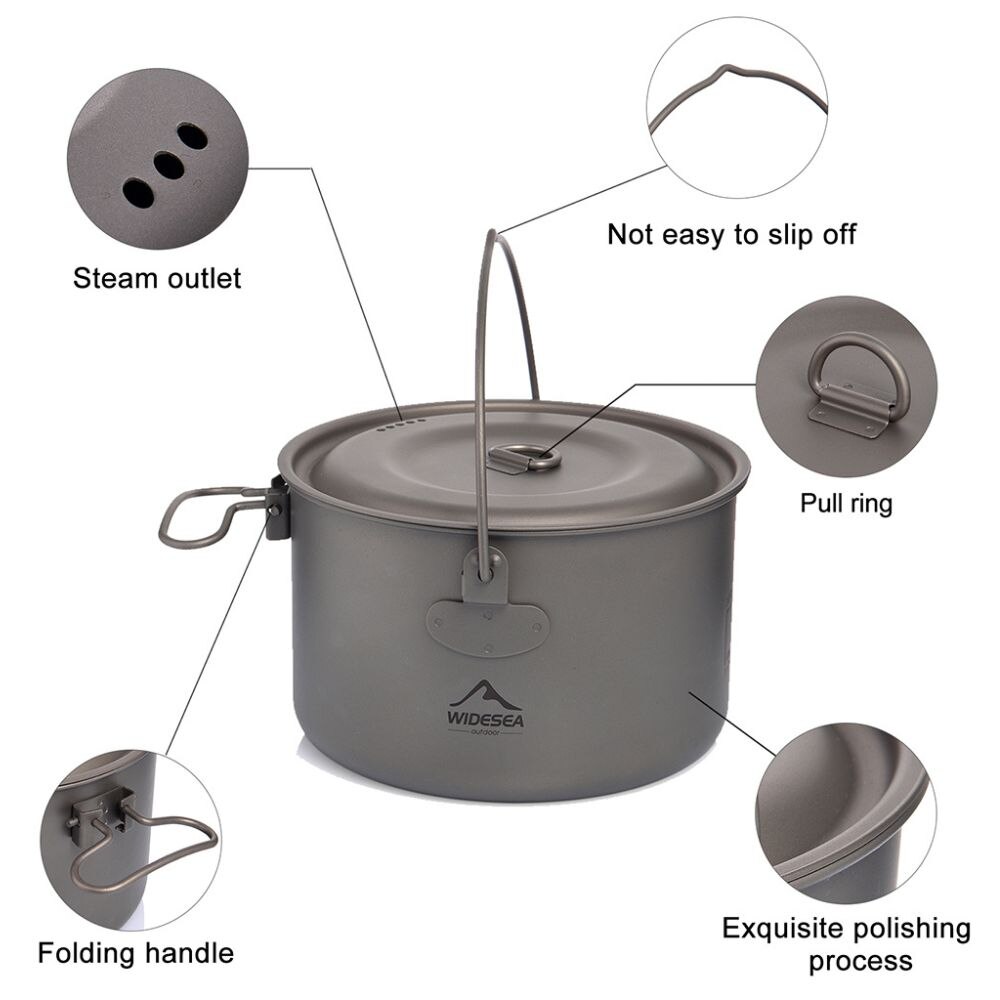 ชุดเครื่องครัวไทเทเนียมสำหรับต - Camping Cooking Utensil Set บทวิจารณ์และราคา