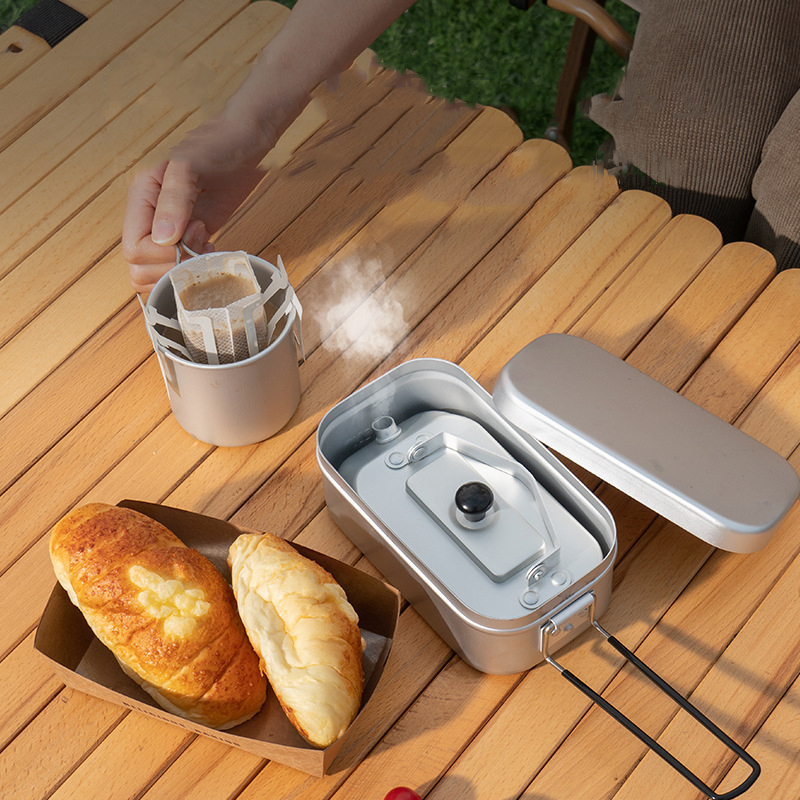 กาน้ำชาแบบพกพาสำหรับปิกนิกการต - Camping Cooking Utensil Set บทวิจารณ์และราคา