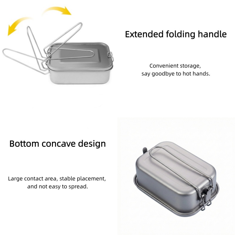 กล่องอาหารกลางวันไทเทเนียมพร้อ - Mess Kit Titanium บทวิจารณ์และราคา