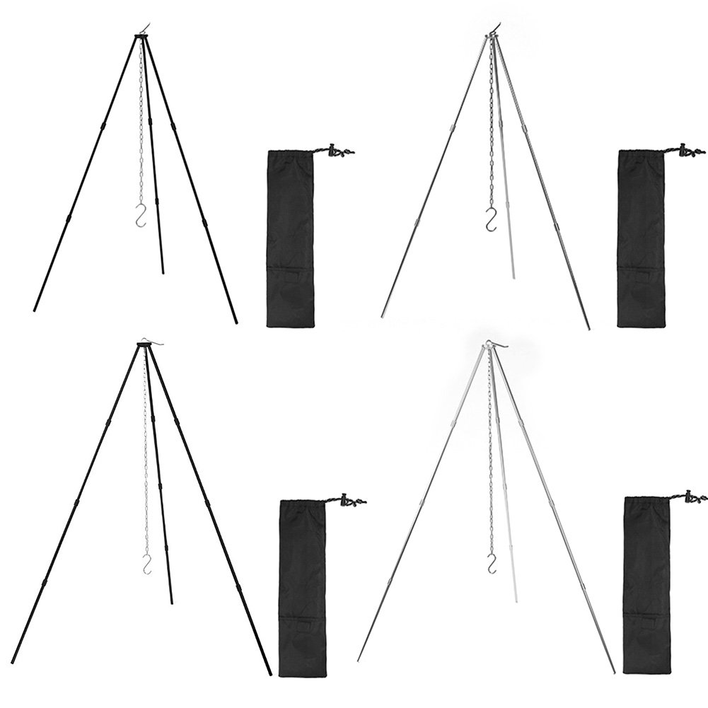 ขาตั้งเตาแบบพกพาสำหรับทำอาหารก - Camping Cooking Pot Tripod บทวิจารณ์และราคา
