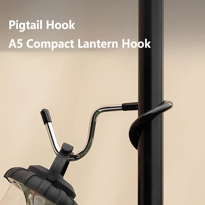 ตะขอแขวนโคมไฟสแตนเลสแบบพกพาสำห - Camping Cooking Hanger บทวิจารณ์และราคา