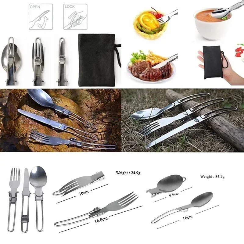 ใหม่หม้อตั้งแคมป์แบบพกพากลางแจ - Camping Cooking Utensil Set บทวิจารณ์และราคา