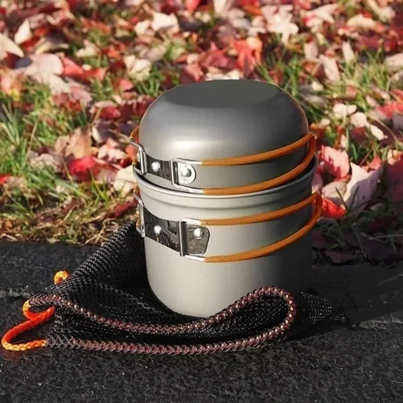 ใหม่หม้อตั้งแคมป์แบบพกพากลางแจ - Camping Cooking Utensil Set บทวิจารณ์และราคา