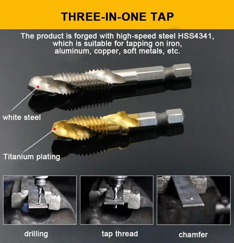 6PCS เมตริกไทเทเนียมเจาะชุด Bi - Mess Kit Titanium บทวิจารณ์และราคา