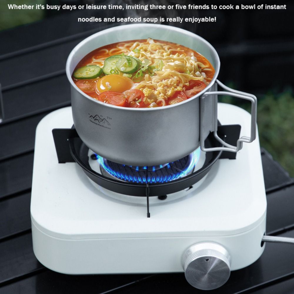 หม้อแคมป์ปิ้งโลหะผสมไทเทเนียมข - Camping Cooking Noodles บทวิจารณ์และราคา