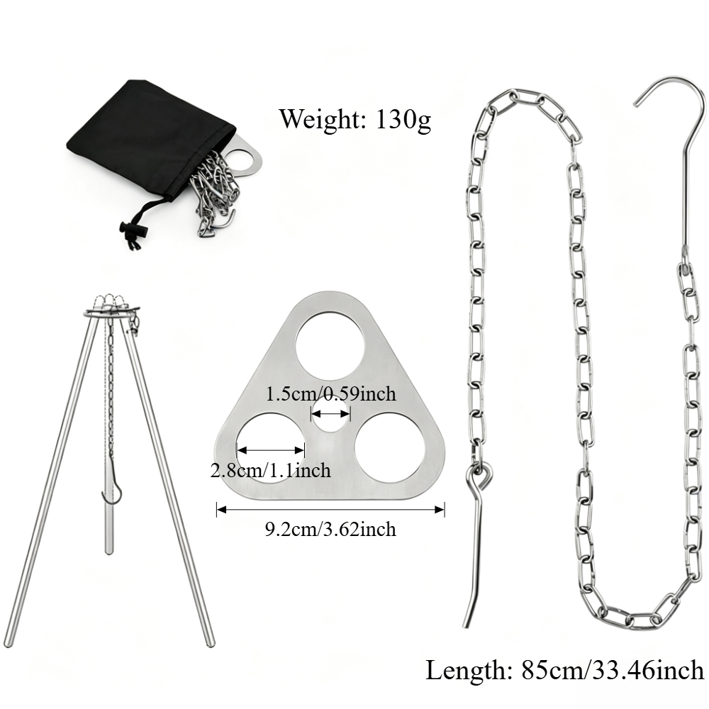 ขาตั้งกล้องแบบปรับได้สำหรับทำอ - Camping Cooking Pot Tripod บทวิจารณ์และราคา