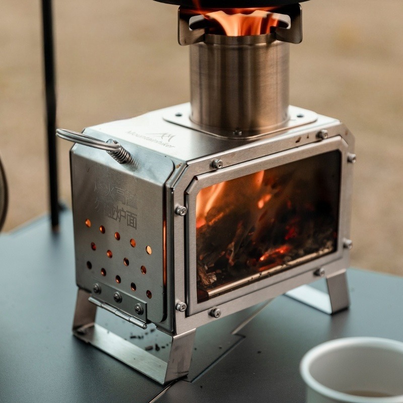 เตาทำความร้อนสแตนเลส เตาเผาไม้ - Camping Cooking In Forest บทวิจารณ์และราคา
