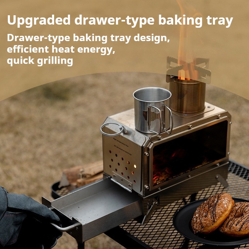 เตาทำความร้อนสแตนเลส เตาเผาไม้ - Camping Cooking In Forest บทวิจารณ์และราคา