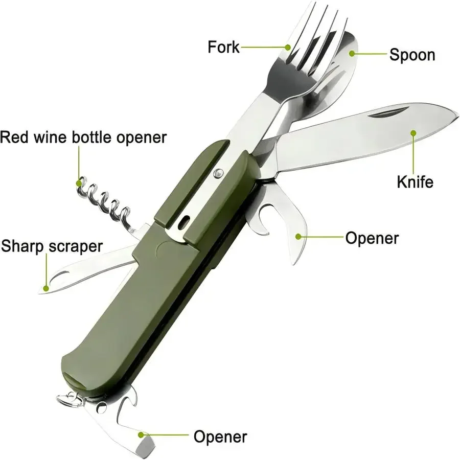 ชุดอุปกรณ์แคมป์ปิ้ง 5-in-1 สแต - Camping Cooking Utensil Set บทวิจารณ์และราคา