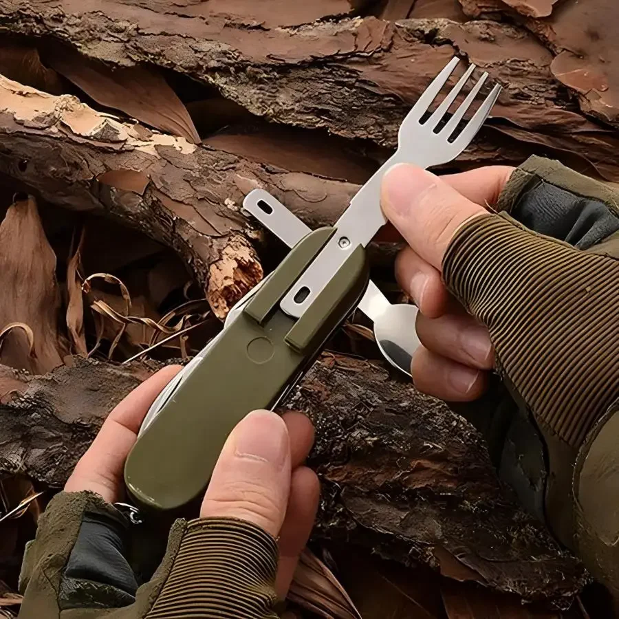 ชุดอุปกรณ์แคมป์ปิ้ง 5-in-1 สแต - Camping Cooking Utensil Set บทวิจารณ์และราคา