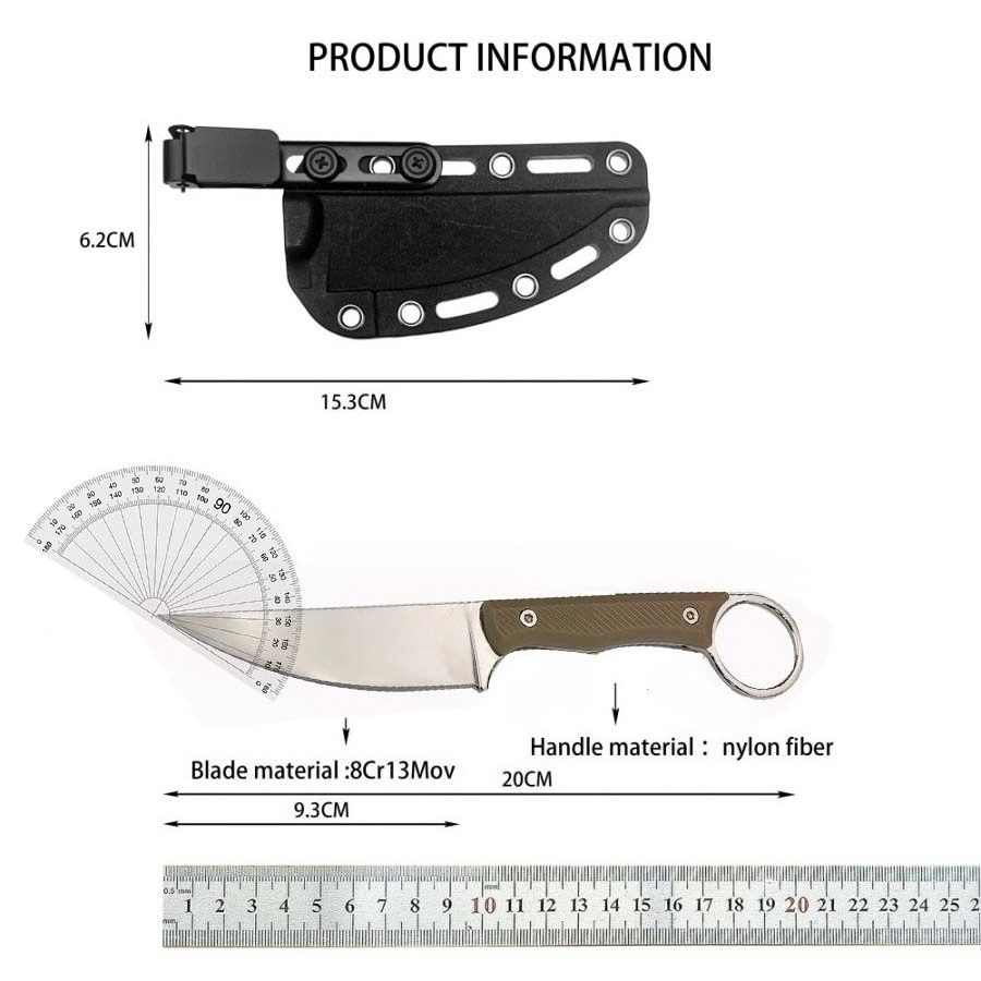 มีดตัดสำหรับแคมป์ปิ้งคุณภาพสูง - Camping Cooking Knife With Sheath บทวิจารณ์และราคา