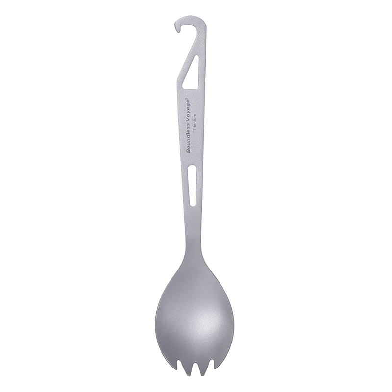ชุดช้อนส้อมไทเทเนียม 3-in-1 Bo - Camp Spork Set บทวิจารณ์และราคา